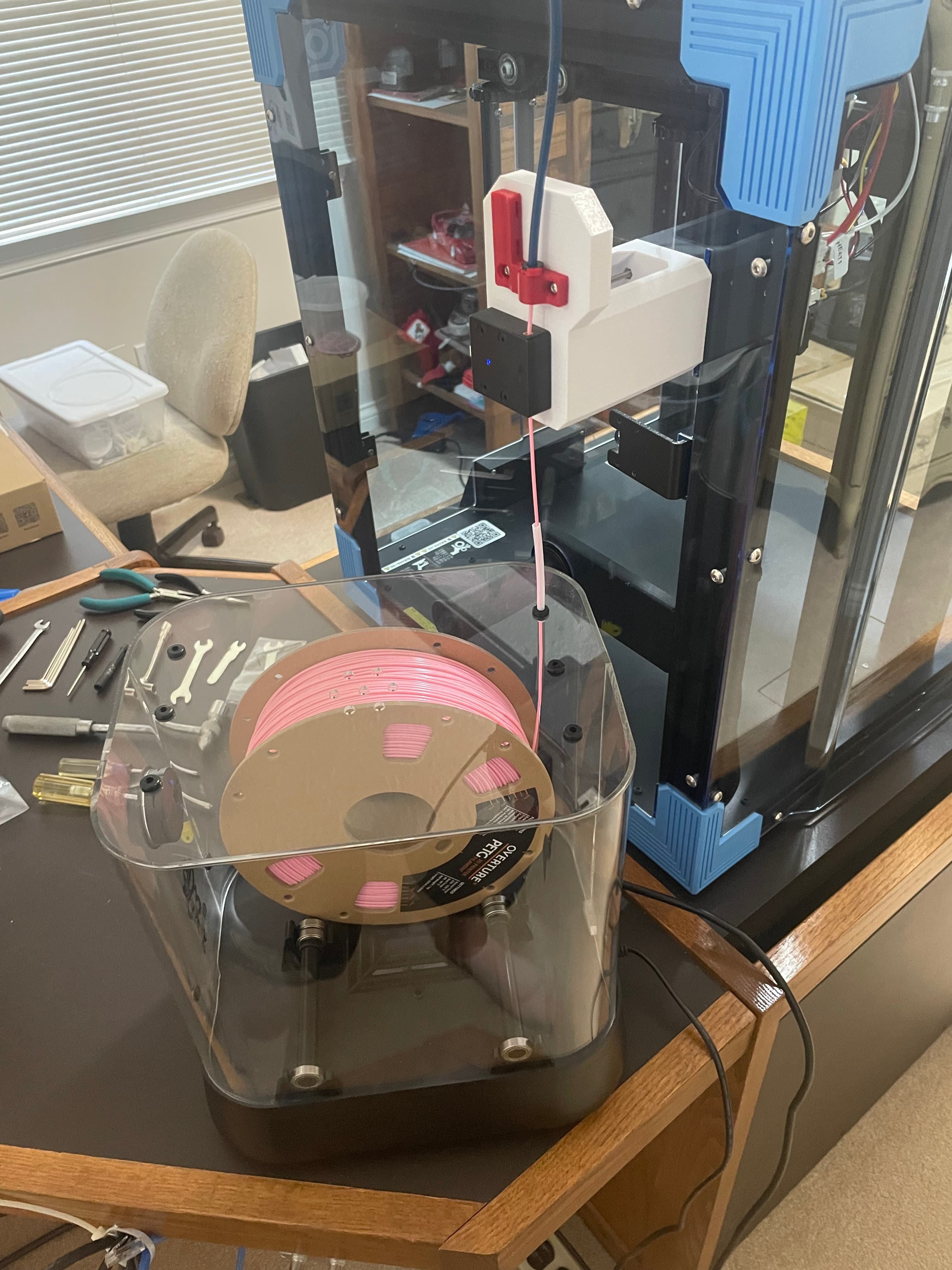 ENDER 6 Pro - Filament Run-Out Sensor Offset Block for use with EIBOS Dryer